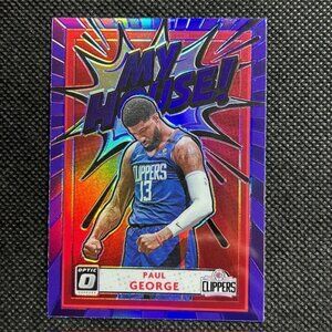 2020-21 Panini Donruss Optic - My House Paul George #11 Purple Prizm LA Clippers